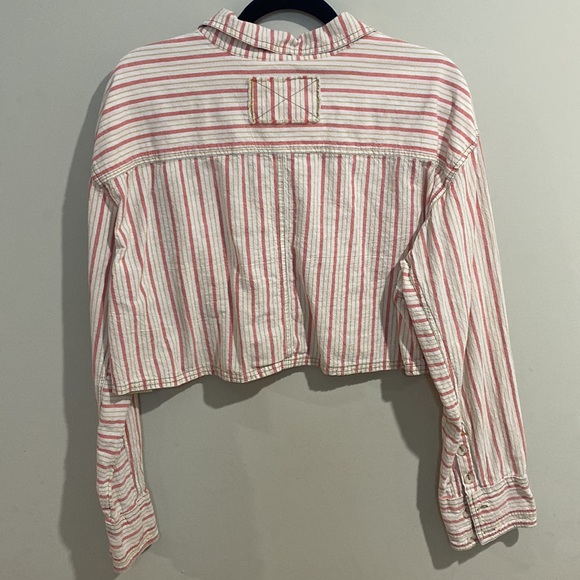 We the Free Oxford Crop Button up long sleeve top - Picture 7 of 7